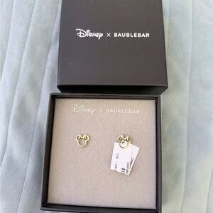Disney x BaubleBar Gold Minnie Earrings